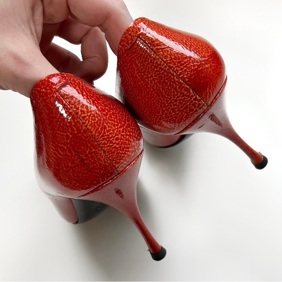 Bally Patent Heels Pumps Gold Logo - Picture 6 of 8